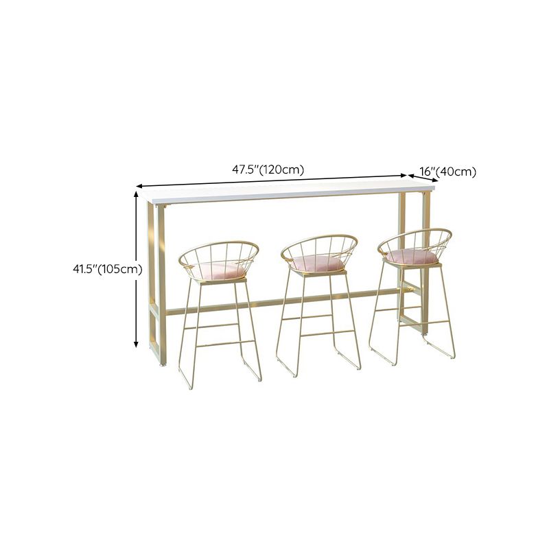 Rectangle Bar Table Contemporary Pub Table for Indoor and Breakroom