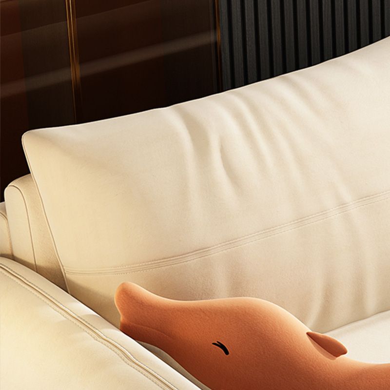 Glam Fabric Sleeper Sofa Upholstered Futon Sofa Bed in White