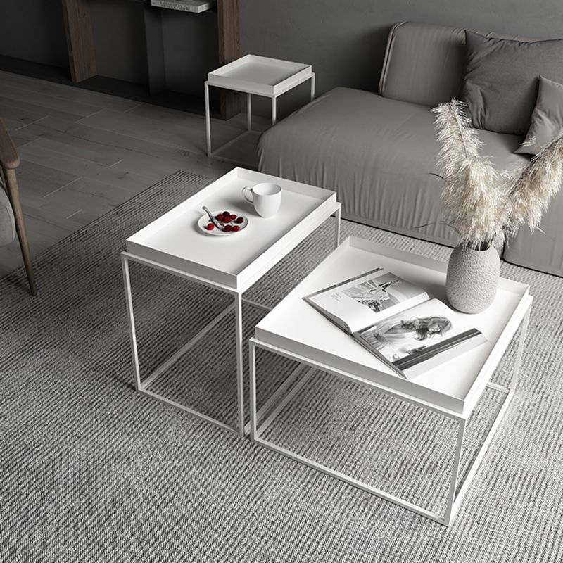 Modern Frame Wooden Coffee Table Rectangular Top Shape Folding Cocktail Table