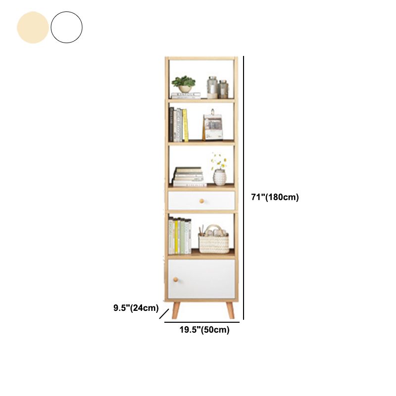 Engineered Wood Standard Bookshelf Matte Finish Shelf Bookcase with Doors