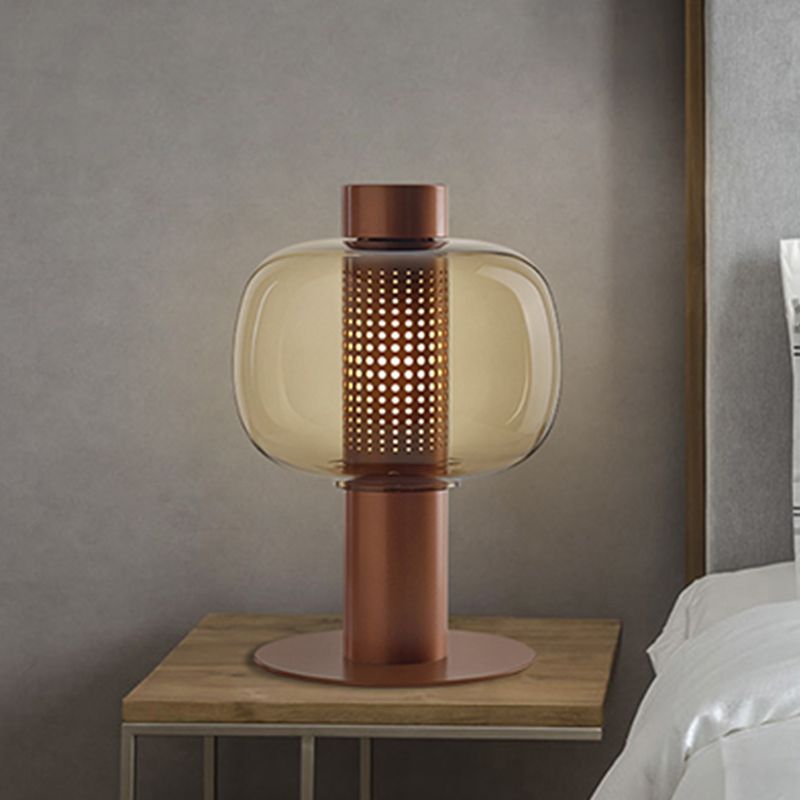 Glasrunde Tabelle Lampe moderne 1-Licht-Tischlampenlampen