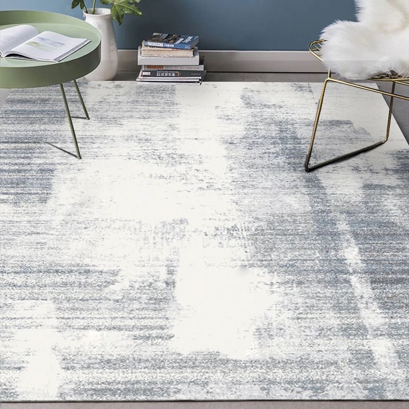 Stylish Abstract Rug Grey Industrial Rug Polyester Pet Friendly Washable Non-Slip Area Rug for Bedroom