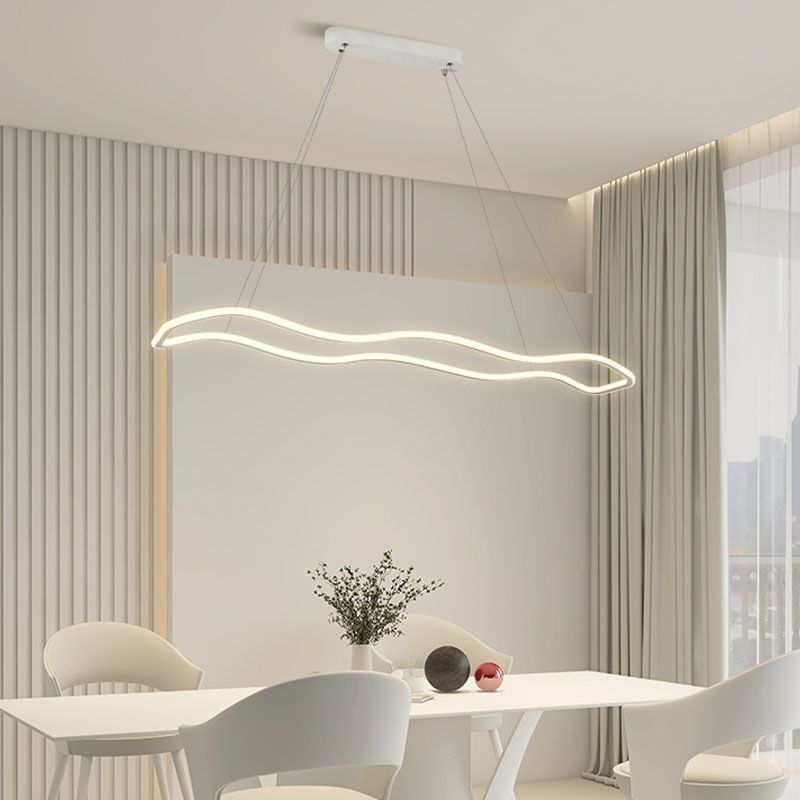 Wedelnde aufgehängte Beleuchtungsstoffe moderne Kronleuchter für Esszimmer Acryl