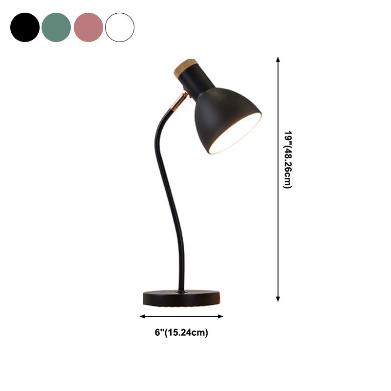 1 lampada da tavolo contemporanea leggera lampade da tavolo cono in metallo per camera da letto