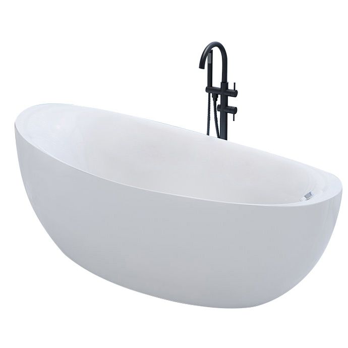 Bathroom Modern Single Slipper Bathtub Stand Alone Acrylic Bath Tub