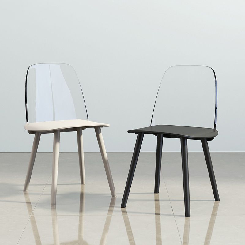 Chaise de salle à manger en plastique de Style nordique, chaises de salle à manger sans accoudoirs pour usage domestique