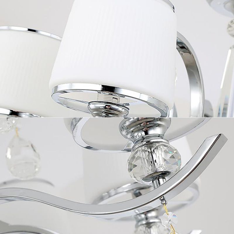 Nordic Modern Style Hanging Pendant Light Metal Chandelier Lighting with Glass Shade