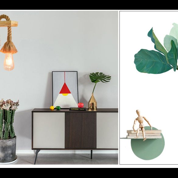 Retro -Pastoralstil exponierte Lampen Wandleuchte Leuchtenholz 1 Leichte Leuchten