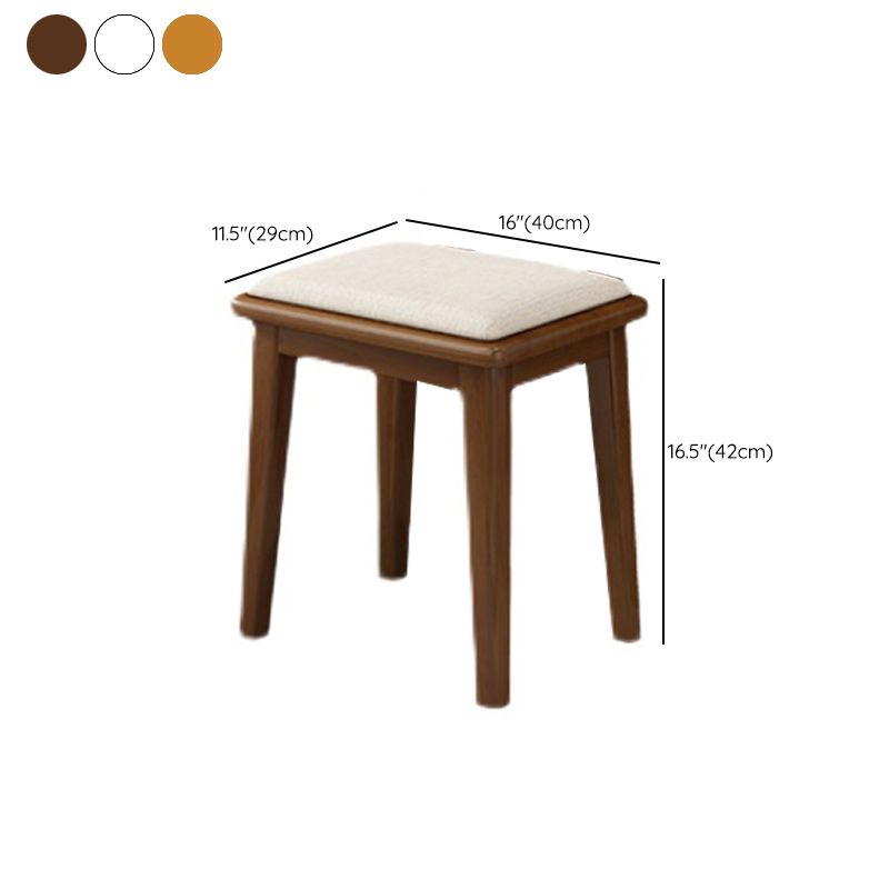 Scandinavian 3-Drawer Solid Wood Table Makeup Vanity with Mirror