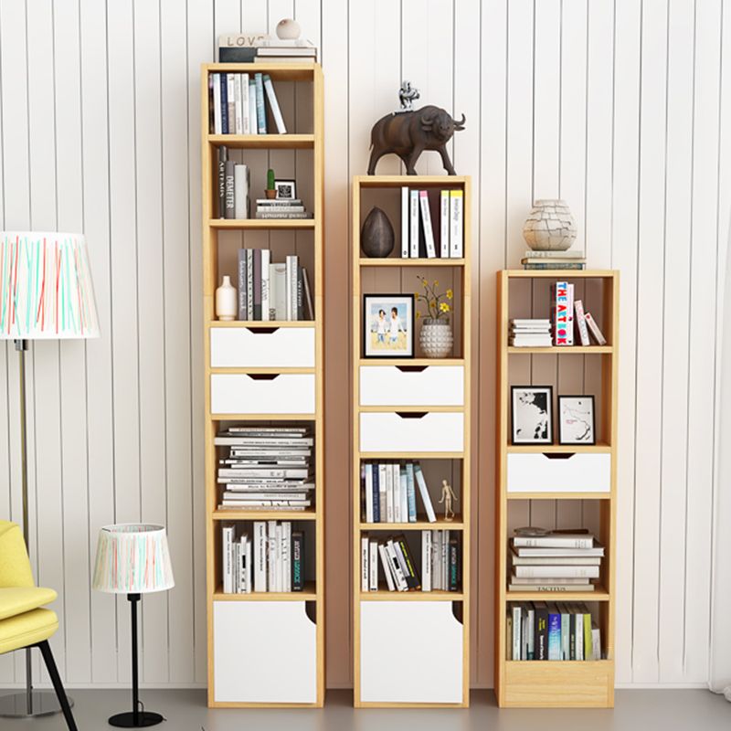 Engineer Wooden Bookcase Modern Home Living Room Corner Bookshelf