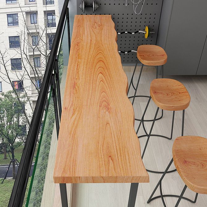 1/2/4 Pieces Industrial Rectangle Pub Table Set Wooden Counter Table with Backless Stools