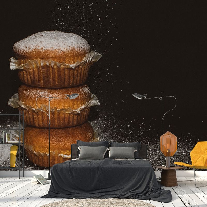 Dessert Pattern Modern Style Mural Wallpaper Environment Friendly Bedroom Wall Mural