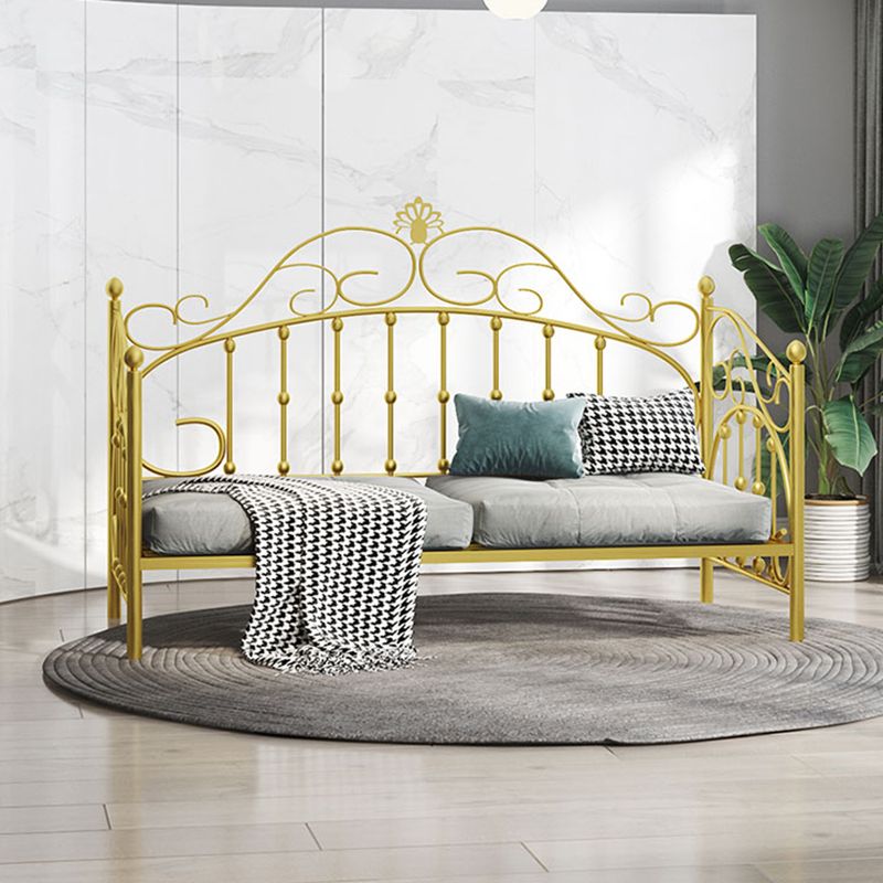 45.27" Metal DayBed with Headboard Low Profile Bed for Bedroom