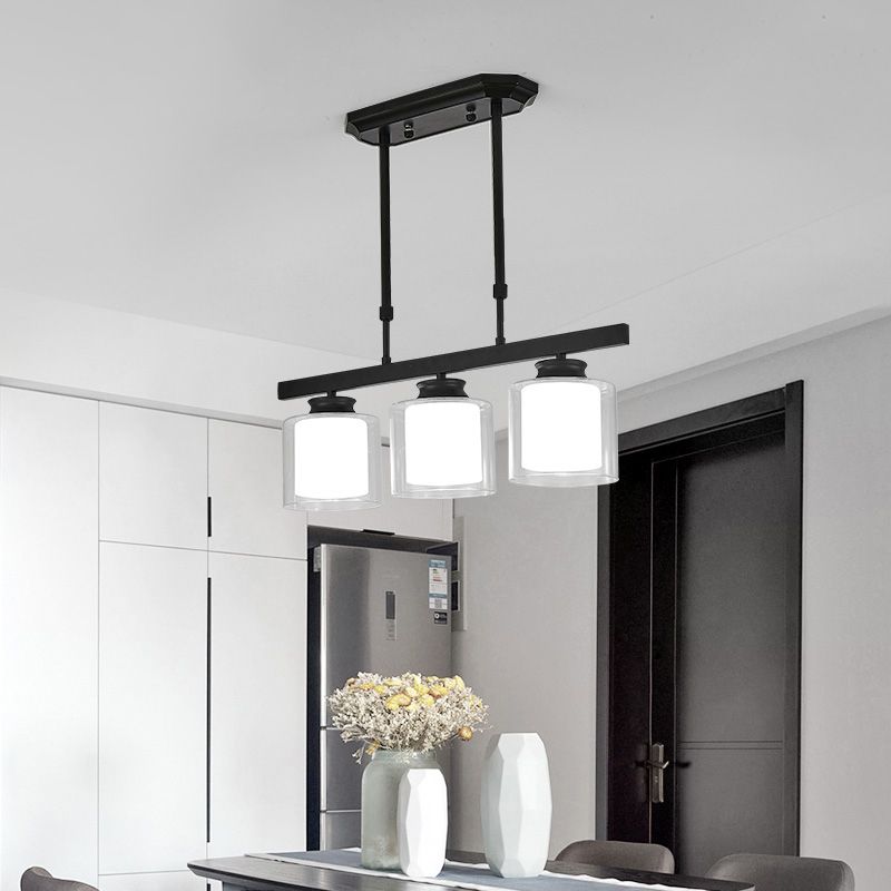 4 Éclairage pendentif à cylindre léger