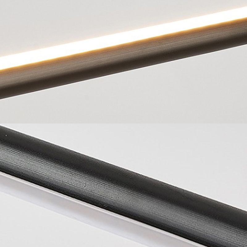 Modern Concise LED Wall Sconce Wrought Iron Linear Wall Lamp with Acrylic Shade