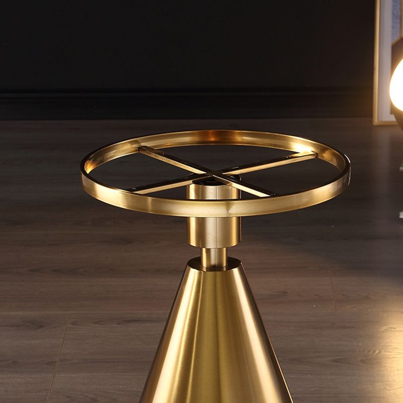 Glam Round Faux Marble Top End Table Black/White Sofa Side End Table
