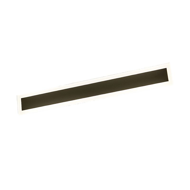 Linear Shape Metal Wall Light Modern Style 1 Light Wall Lighting Fixtures in Black