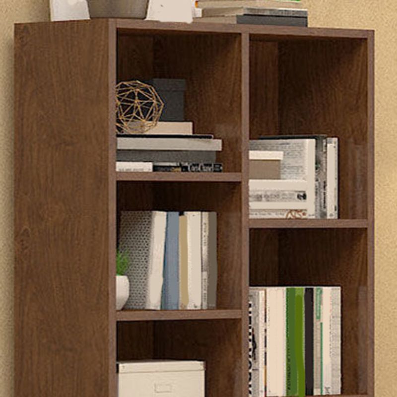 Contemporary Closed Back Book Shelf Engineered Wood Home Shelf Bookcase with Shelves