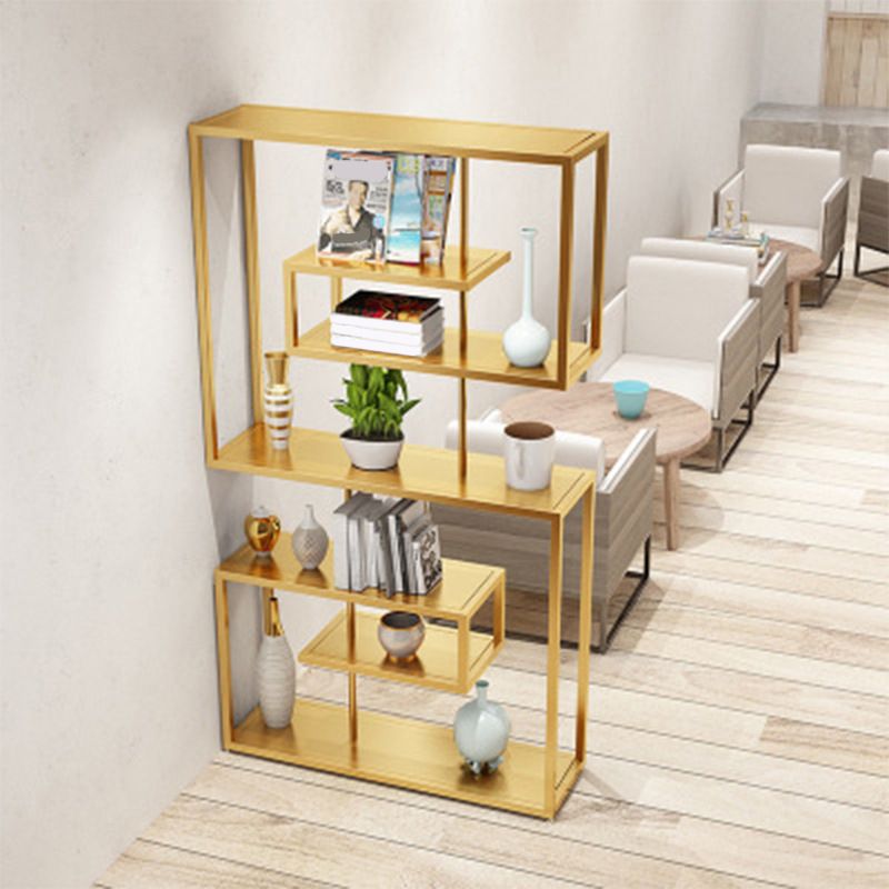 Scandinavian Antique Finish Shelf Bookcase Metal Etagere Bookshelf