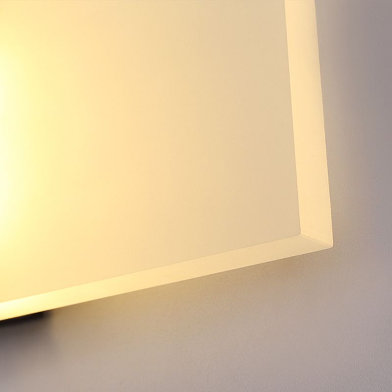Moderno de moda simple estilo geométrico mate de pared de metal 1 apliques de luz