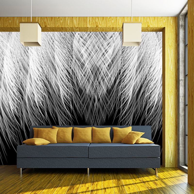 Light Feathers Removable Wall Mural for Living Room Bedroom, Made to Measure