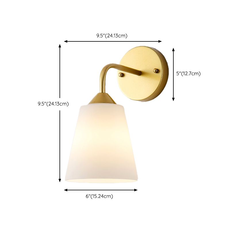 Postmodern Glass Wall Light Fixture Minimalist Wall Light Sconce for Bedroom