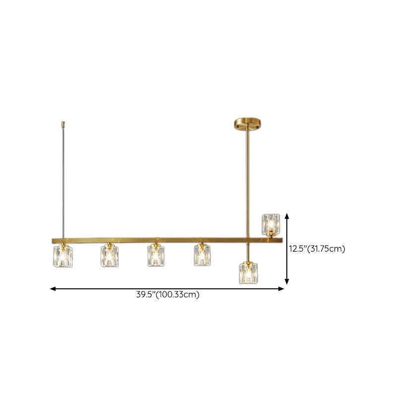 4/5/6-Light Modernism Golden Kitchen Island Lighting LED Ceiling Light for Foyer