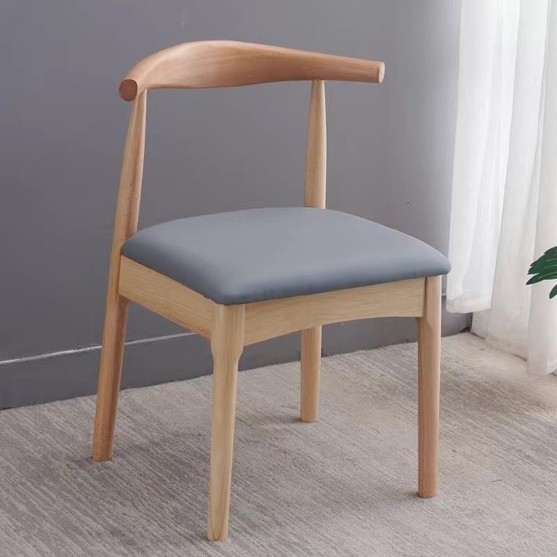 Wood Modern Style Side Chair Open Back Armless Chair for Home Use