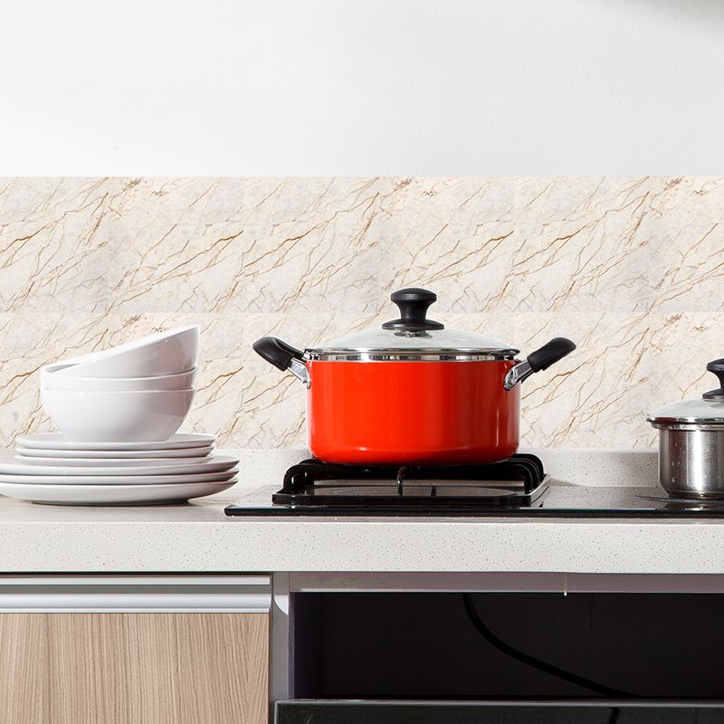 Peel and Stick Marble Wallpapers 18 Pieces PVC Contemporary Wall Covering for Accent Wall