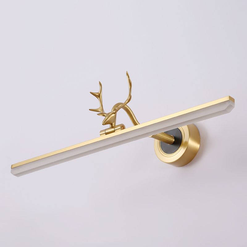 Vanité linéaire Lumières murales vintage Simplicité Applexion murale acrylique avec bois pour salle de bain