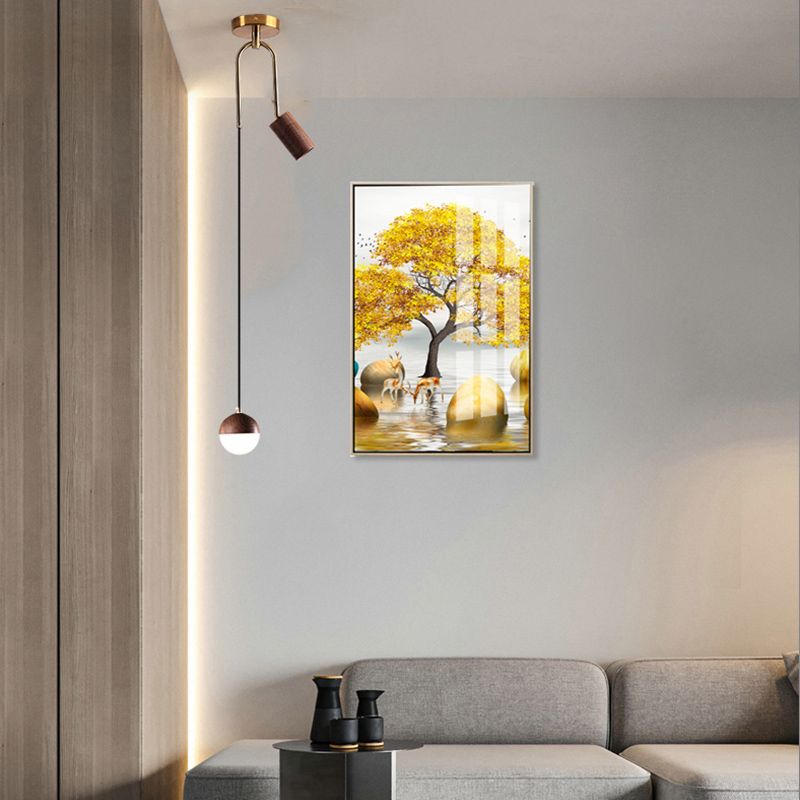 Modern Wood Pendant Lighting Fixture 2-Light Suspension Pendant Light with PMMA Shade