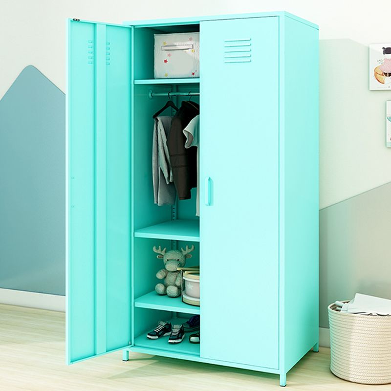 66.5"H Contemporary Wardrobe Armoire with Adjustable Shelves Hinged Wardrobe Closet