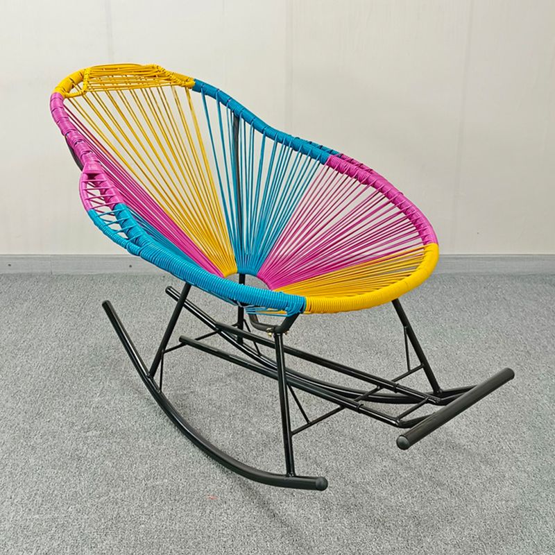 Iron Base Modern Recliner Rocking Chair Leisure Lazy Chair for Balcony Garden