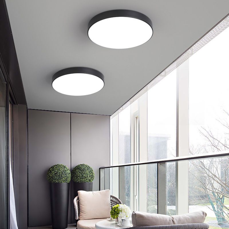 Plafonnier LED rond en acrylique, luminaire de Style nordique simple, pour couloir d'entrée