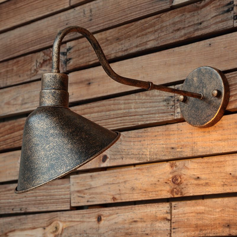 1-Light Industrial Style Wall Sconce Metal Sconces Light in for Outdoor
