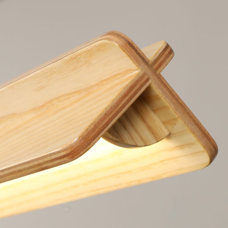 Contemporary Island Pendants Wooden Shade Island Lighting Ideas for Kitchen