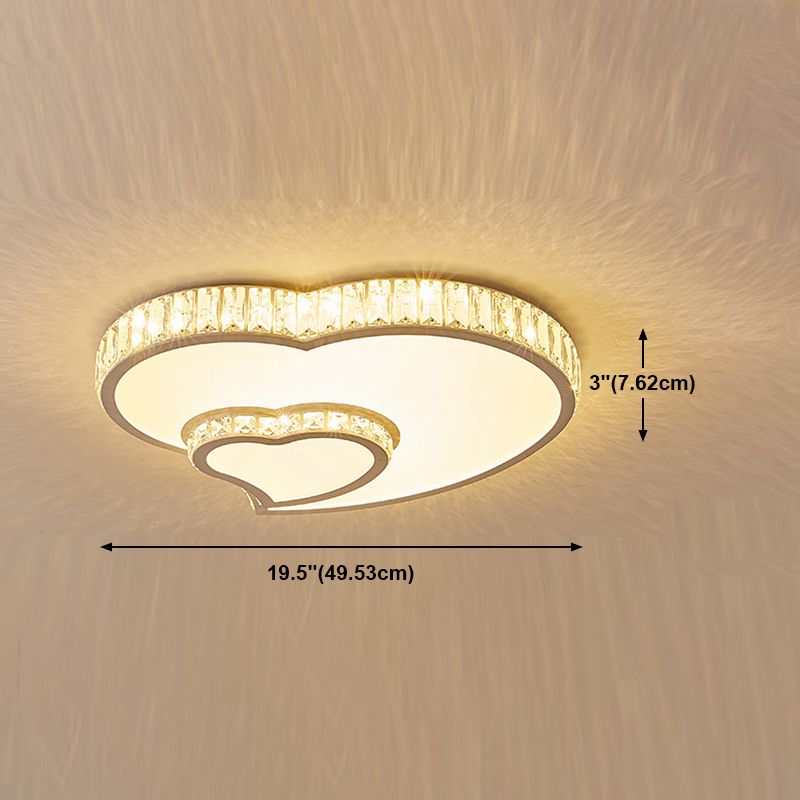 Lámpara de techo LED de estilo moderno cerca del accesorio de iluminación de techo con pantalla de cristal