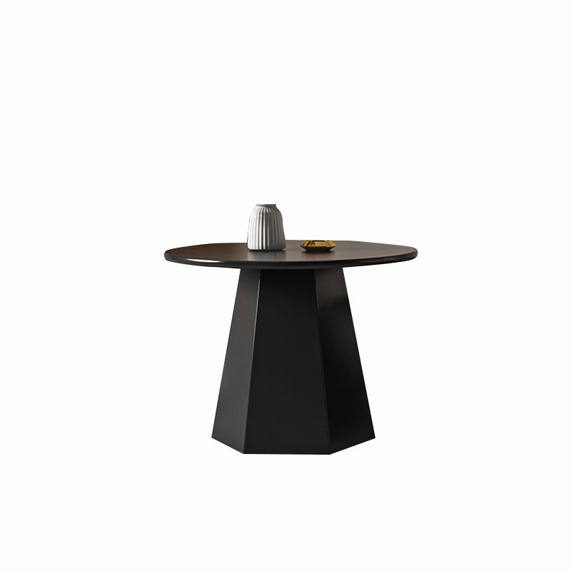 Pedestal Coffee Table Modern Black/White Cocktail Table for Room