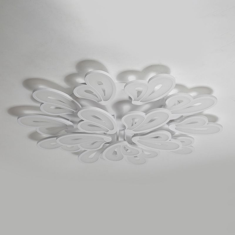 Weiße Deckenbeleuchtung moderne LED -Metall Deckenlampe für Wohnzimmer Schlafzimmer