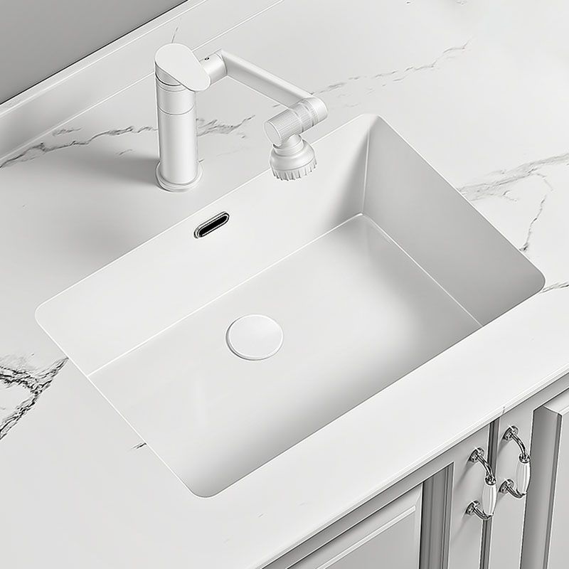 Traditional Undermount Bathroom Sink Porcelain with Pop-Up Drain Vessel