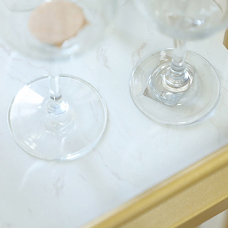 Glam Bar Table Set 1/4 Pieces Rectangle Stone Counter Table with High Stools for Balcony