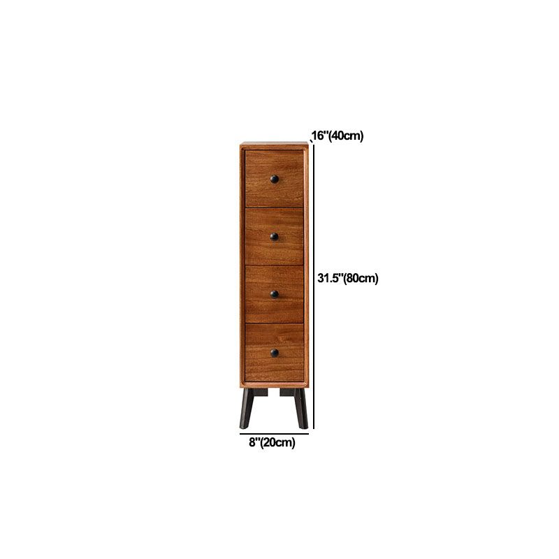 16" W Vertical Wooden Lingerie Chest Modern Storage Chest Dresser with Drawers