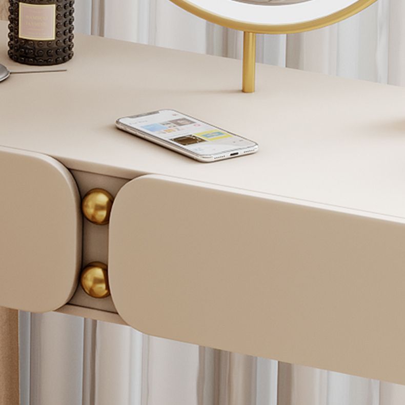13.77" Wide Make-up Vanity White Makeup Vanity Desk Table with 2/6 Drawers