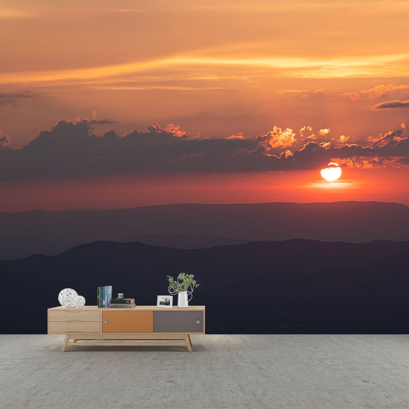 Mountain Range Environment Friendly Resistant Mural Wallpaper Sleeping Room Wall Mural