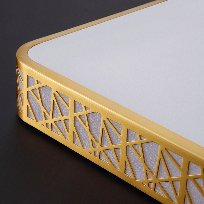 Geometrisch geformte Deckenleuchte aus Messing, minimalistische Acryl-LED-Einbauleuchte mit Nest-Design