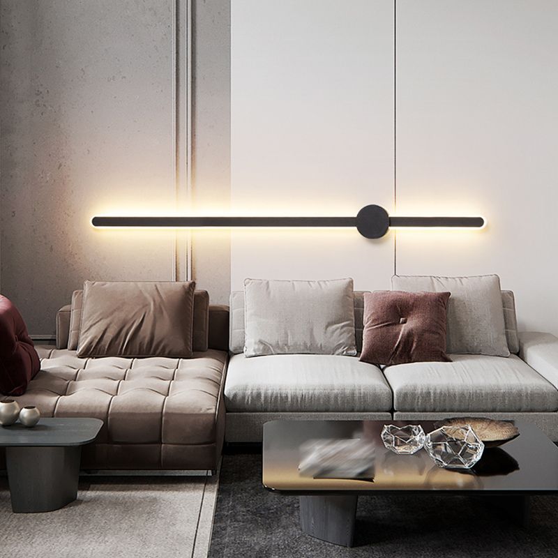 Aluminum Straight Wall Light Modern Style LED Wall Sconce for Living Room