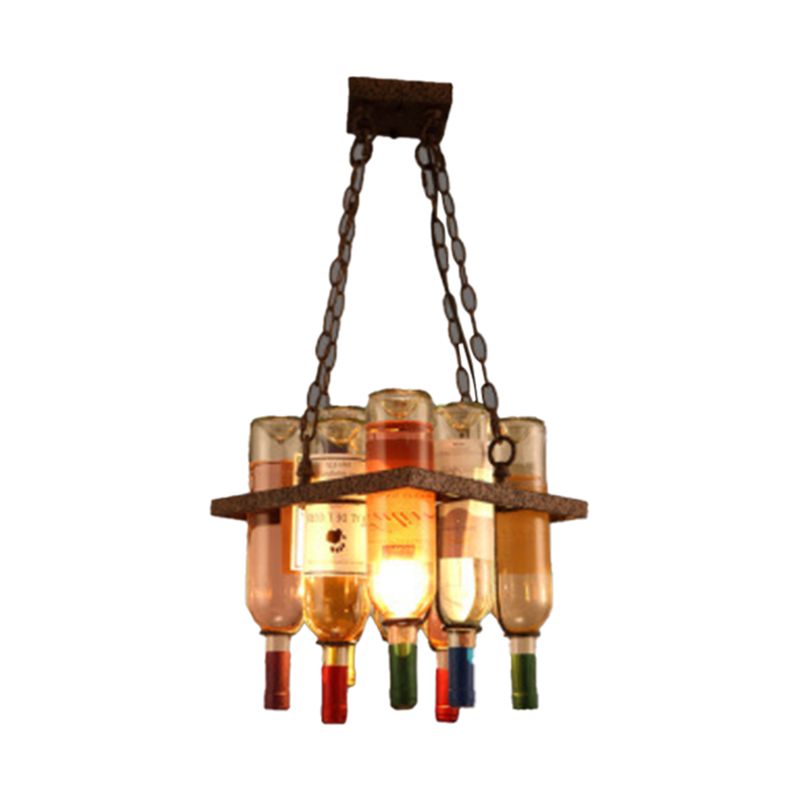 Household Glass Hanging Island Light Industrial Hanging Lighting Fixture for Dining Room