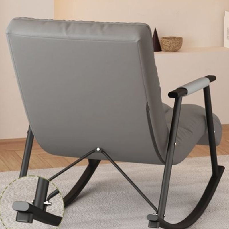 Modern Style Cushions Rocker Chair Spindle Rocker Chair with Metal Frame