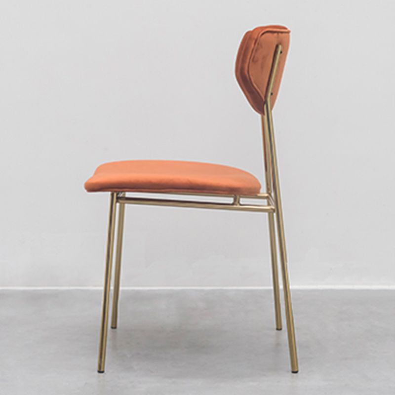 Upholstered Dining Chair Glam Style Open Back Side Chair for Indoor