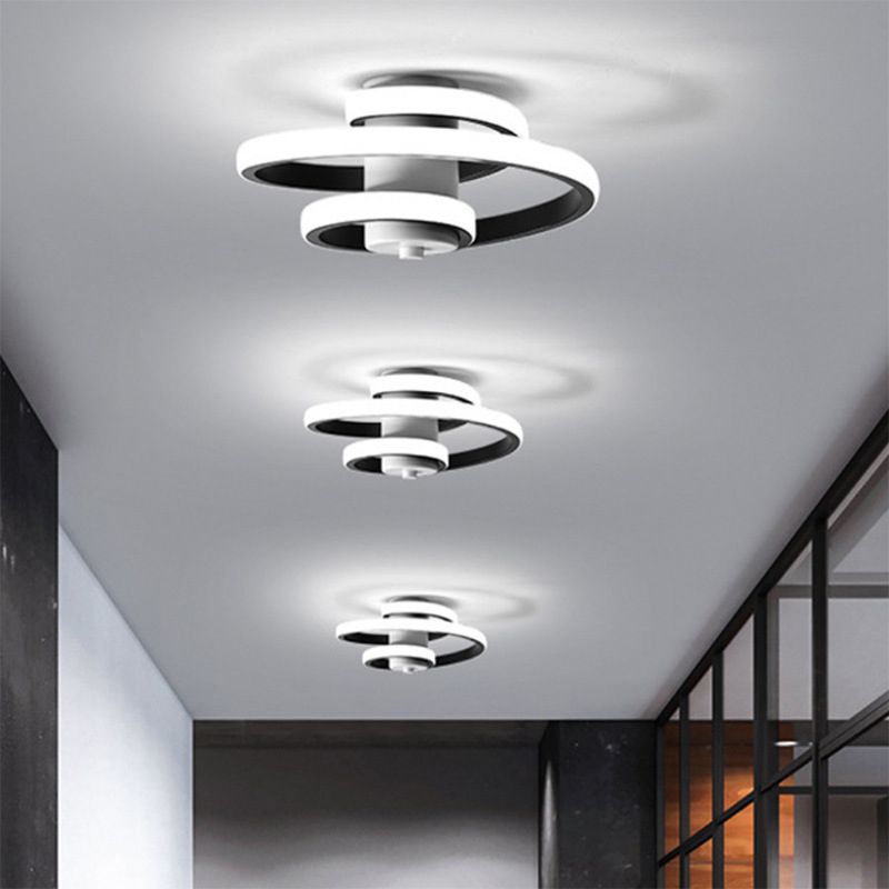 Silice Gel DEL Ceiling Light in Modern Simplicity Aluminium Flush Mount for Living Room